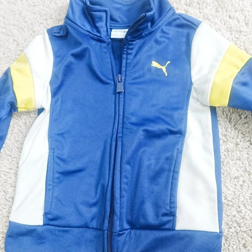 Puma Long Sleeve‎ Athletic Jacket Logo Blue Size 24 Months